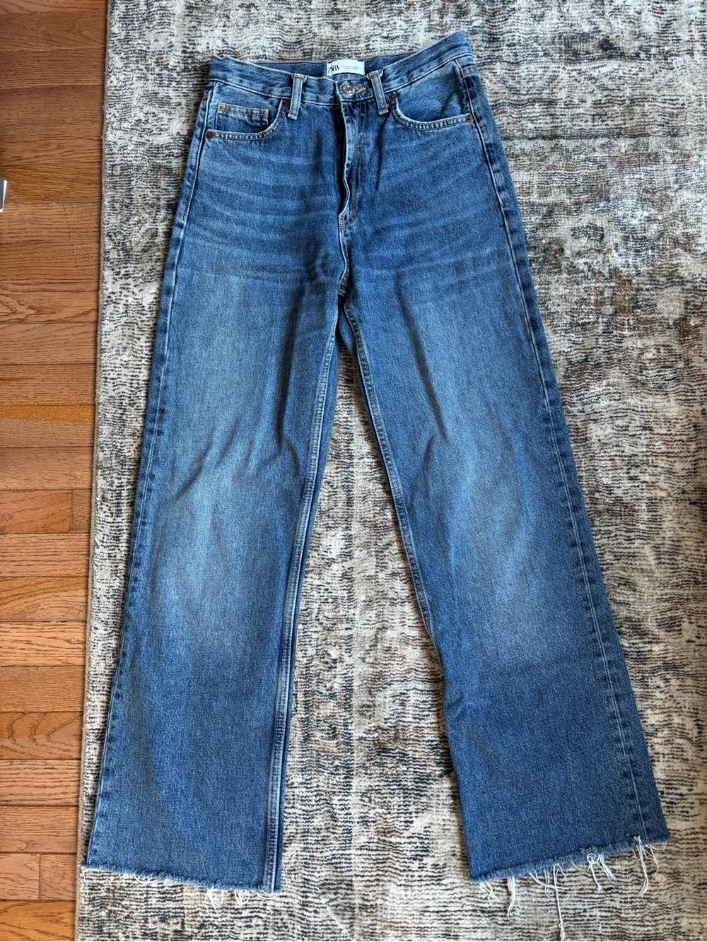 Zara high waist wide leg jeans
